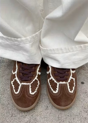 PRE-ORDER / Crochet chocolate leather sneakers Crochet Chocolate ALOHAS